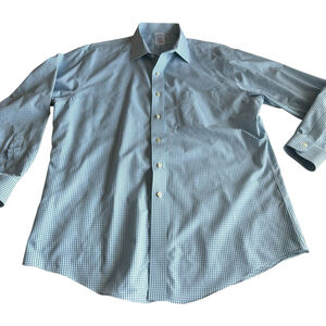 Brooks Brothers 17-35 Classic Non Iron Supima Cotton Check Shirt